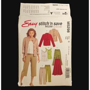 Sewing Pattern Uncut FF MCCALLS M5298 JACKET TOP SKIRT PANTS SIZE 14-20